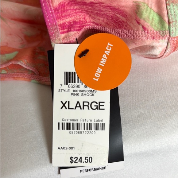 Ideology Pink Shock Tie Dye Low Impact Sports Bra SKU 0034 - Picture 12 of 12